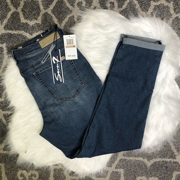 Seven7 Denim - Seven7 Girlfriend Denim Cuffed Jeans